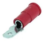 MALE DISCONNECT, 6.35MM, 22-18AWG, RED