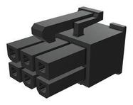 CONNECTOR HOUSING, RCPT, 6POS, 4.2MM