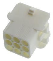 CONNECTOR HOUSING, RCPT, 9POS, 6.35MM