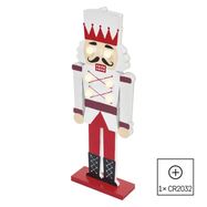 LED walnut soldier, 29 cm, 1× CR2032, indoor, warm white, EMOS