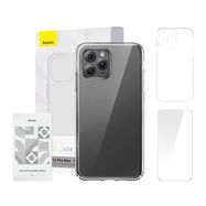 Case Baseus Crystal Series for iPhone 11 pro max (clear) + tempered glass + cleaning kit, Baseus