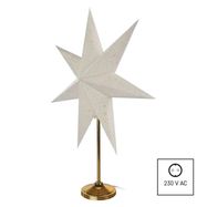 LED paper star with golden stand, 45 cm, indoor, EMOS