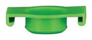 SYRINGE BARREL END CAP, GREEN, 10CC