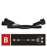 Splitter for interconnecting chains, Standard, black, 0.5 m, outdoor and indoor, EMOS