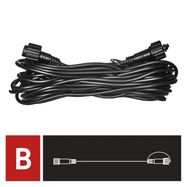 Extension cable for interconnecting chains, Profi black, 10 m, outdoor and indoor, EMOS