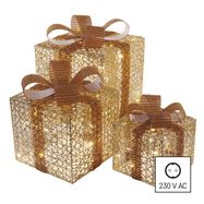 LED presents, 3 sizes, indoor, warm white, EMOS