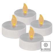 LED decoration – 4x tealight, maxi, 4x CR2032, indoor, vintage, EMOS