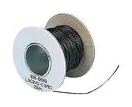 LACING CORD, BLACK, NYLON/PVC, 25M
