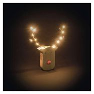 LED decoration, wooden - reindeer, 16 cm, 2x AAA, indoor, warm white, timer, 12 pcs, EMOS