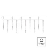 LED Christmas garland – 10x icicle, 3.6 m, outdoor and indoor, cool white, EMOS