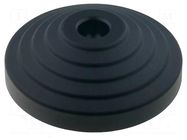 Foot; Base dia: 80mm; polyamide; H: 24mm; Mount.hole diam: 14mm ELESA+GANTER