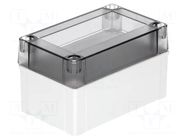 Enclosure: multipurpose; X: 80mm; Y: 130mm; Z: 75mm; MNX; grey; IK08 FIBOX