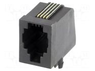 Connector: RJ9; socket; PIN: 4; 4p4c; THT; angled MH CONNECTORS