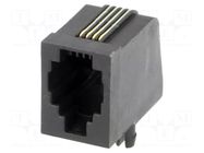 Connector: RJ9; socket; PIN: 4; 4p4c; THT; angled MH CONNECTORS