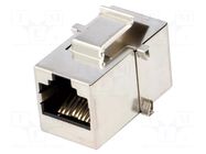 Coupler; Cat: 5e; shielded; 8p8c; RJ45 socket,both sides MH CONNECTORS