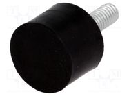 Vibroisolation foot; Ø: 20mm; H: 15mm; Shore hardness: 70±5; 437N 