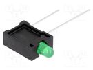 LED; in housing; green; 3mm; -25÷85°C; IP40; Kind: prominent SCHURTER