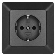 Socket SCHUKO, anthracite , EMOS