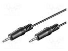 Cable; Jack 3.5mm plug,both sides; 1.2m Goobay