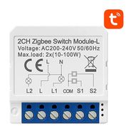 Smart Switch Module ZigBee Avatto LZWSM16-W2 No Neutral TUYA, Avatto