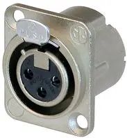 SOCKET, XLR, PANEL, PCB, R/A, 3POLE