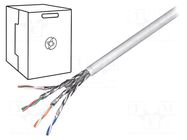 Wire; S/FTP; 4x2x27AWG; 6; stranded; CCA; PVC; grey; 305m Goobay
