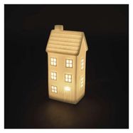 LED ceramic house, 16 cm, 1x CR2032, indoor, warm white, timer, EMOS