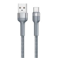 Cable USB-C Remax Jany Alloy, 1m, 2.4A (silver), Remax
