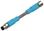 SENSOR CORD, 4P M8 PLUG-M8 RCPT, 19.7"
