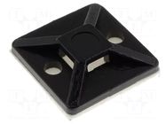 Holder; self-adhesive; polyamide; UL94V-2; black; FH: 3.1mm; L: 19mm HELLERMANNTYTON