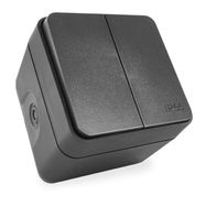 EMOS Cyklone two-way switch, double, IP55, EMOS
