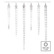 LED Christmas garland – icicles, 6 pcs, 2 m, indoor and outdoor, cool white, EMOS