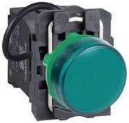 PILOT LIGHT, GREEN, 22MM, 400VAC