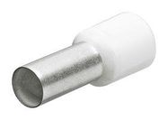 WIRE FERRULE, SINGLE, 20AWG, WHITE,PK200