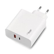 USB A USB C power adapter - 5-20V / 1,5-3,25A - white - Akyga AK-CH-15