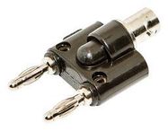 ADAPTER, 4MM BANANA 2P PLUG-BNC 1P JACK