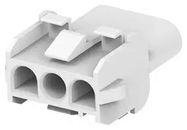 CONNECTOR HOUSING, RCPT, 3POS, 6.35MM