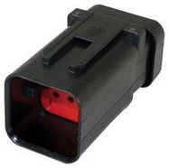 CONNECTOR HOUSING, RCPT, 3POS, 4.5MM