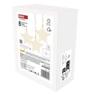 LED Christmas curtain – stars, 45x84 cm, outdoor and indoor, warm white, EMOS