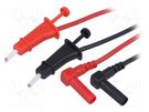 Test leads; Urated: 300V; Len: 1m; test leads x2; red and black PARROT INVENT