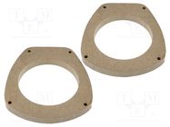 Spacer ring; MDF; 130mm; Honda; impregnated,varnished; 2pcs. 4CARMEDIA