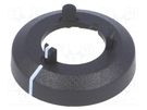 Nut cover with pointer; ABS; black; push-in; Ø: 17.5mm OKW