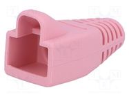 RJ45 plug boot; 6mm; pink MH CONNECTORS