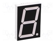 Display: LED; 7-segment; 38.1mm; 1.5"; No.char: 1; red; 90mcd; anode OPTO Plus LED