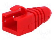 RJ45 plug boot; red MH CONNECTORS
