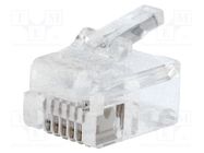 Plug; RJ12; PIN: 6; Layout: 6p6c; for cable; IDC,crimped MH CONNECTORS