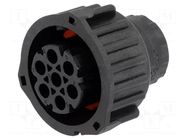 Connector: circular; plug; female; 1.5mm System; PIN: 7; for cable TE Connectivity