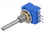 Potentiometer: shaft; THT; 1W; 10kΩ; ±10%; 290°; for PCB; linear BOURNS