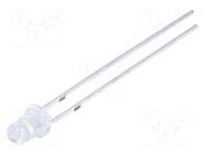 LED; white cold; 3mm; 750mcd; 35°; Front: convex; No.of term: 2 OPTOSUPPLY