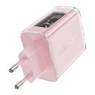Wall charger Acefast A45, 2x USB-C, 1xUSB-A, 65W PD (pink), Acefast